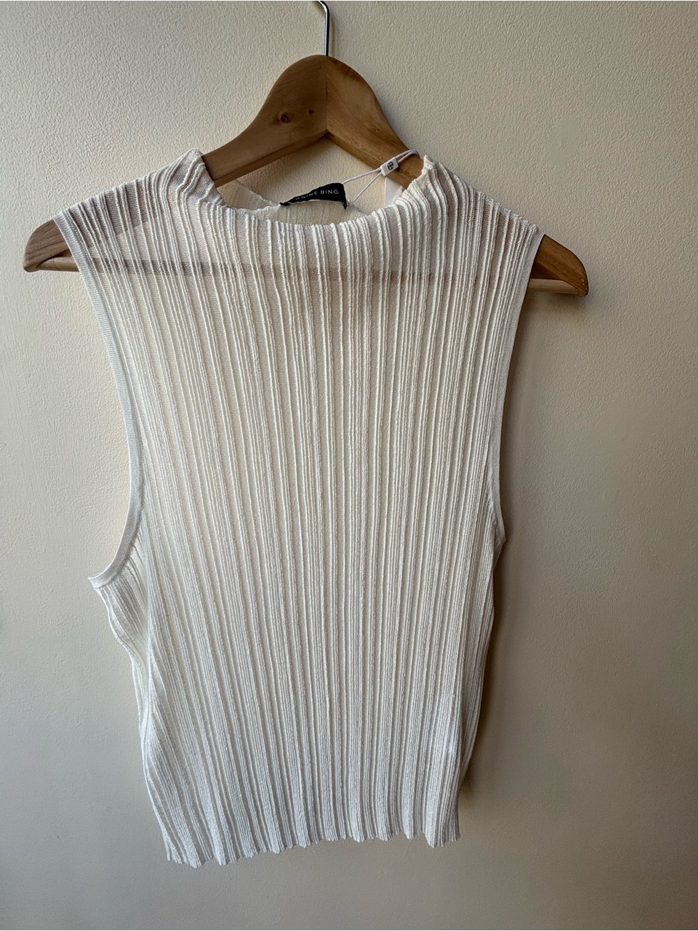 Anine Bing Sleeveless Ribbed Tank - white